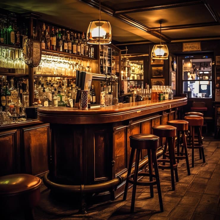 Elegant table setting with wine glasses