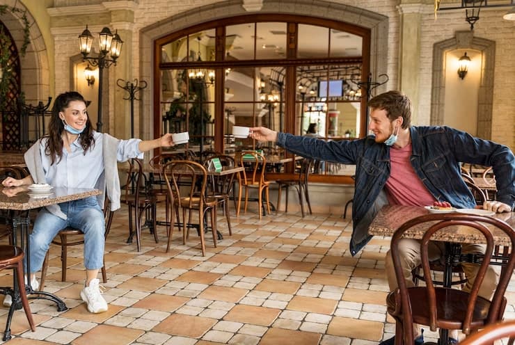 Elegant restaurant bar